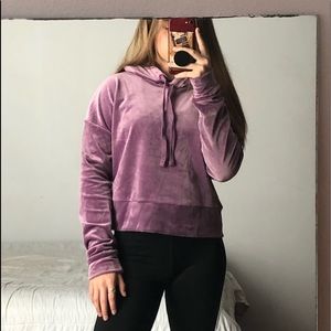 Light Purple Velvet Hoodie